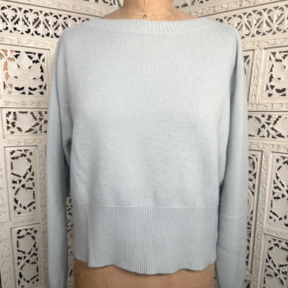 Light Green/Blue 100% Cashmere Sweater